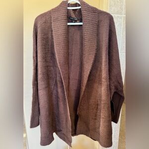 Boston Proper Plush Shawl Collar Cardigan